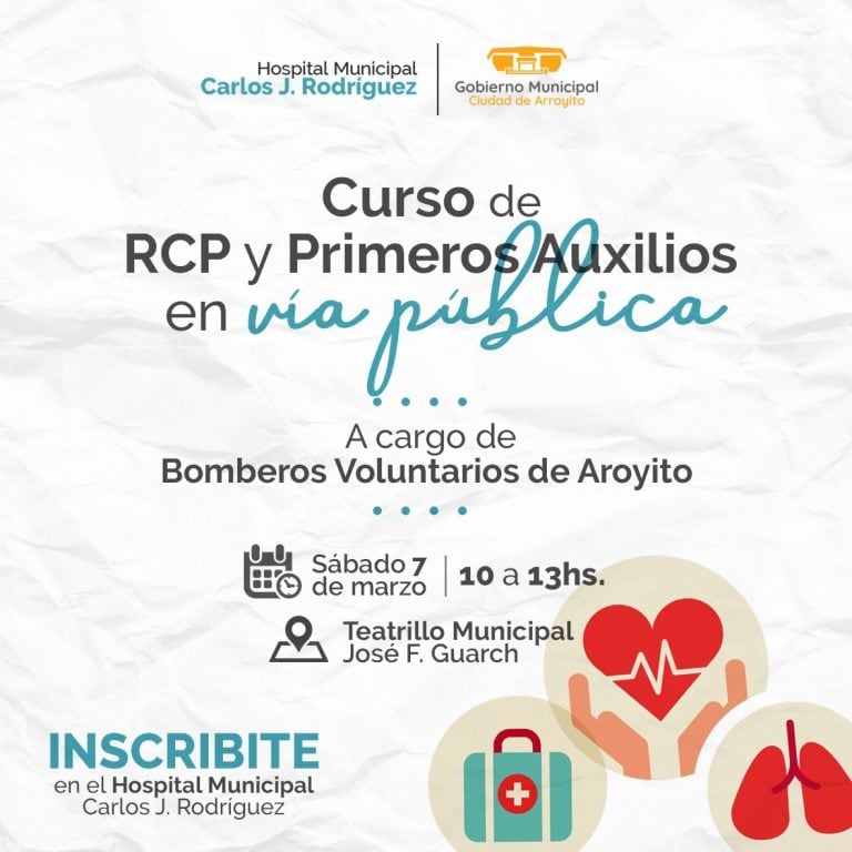 Curso RCP gratuito en Arroyito