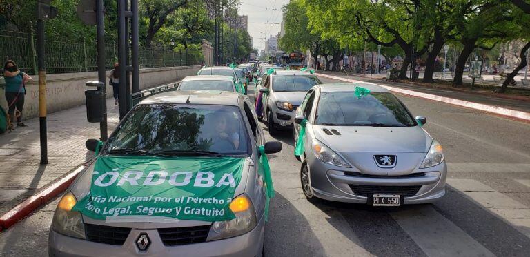 Caravana Verde en el centro de Córdoba. Fotos: La Voz del Interior