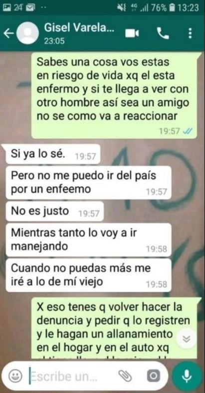 "No me puedo ir del país por un enfermo", el último mensaje de la policía asesinada por su ex (La Capital de Mar del Plata).