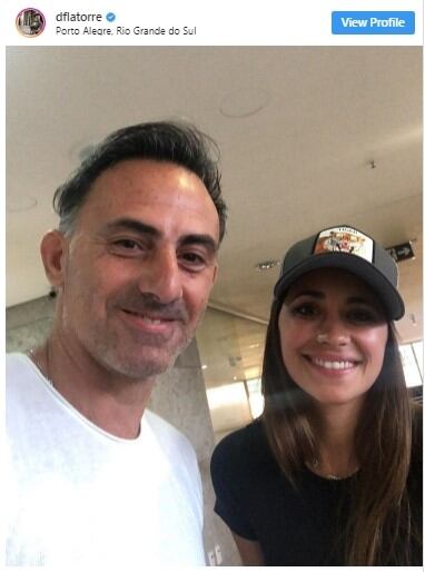 Latorre aprovechó la oportunidad para sacarse una selfie con Anto Roccuzzo.(Instagram)