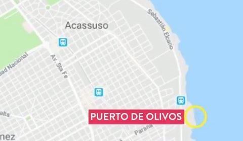 Zona donde cayó el chico en San Fernando