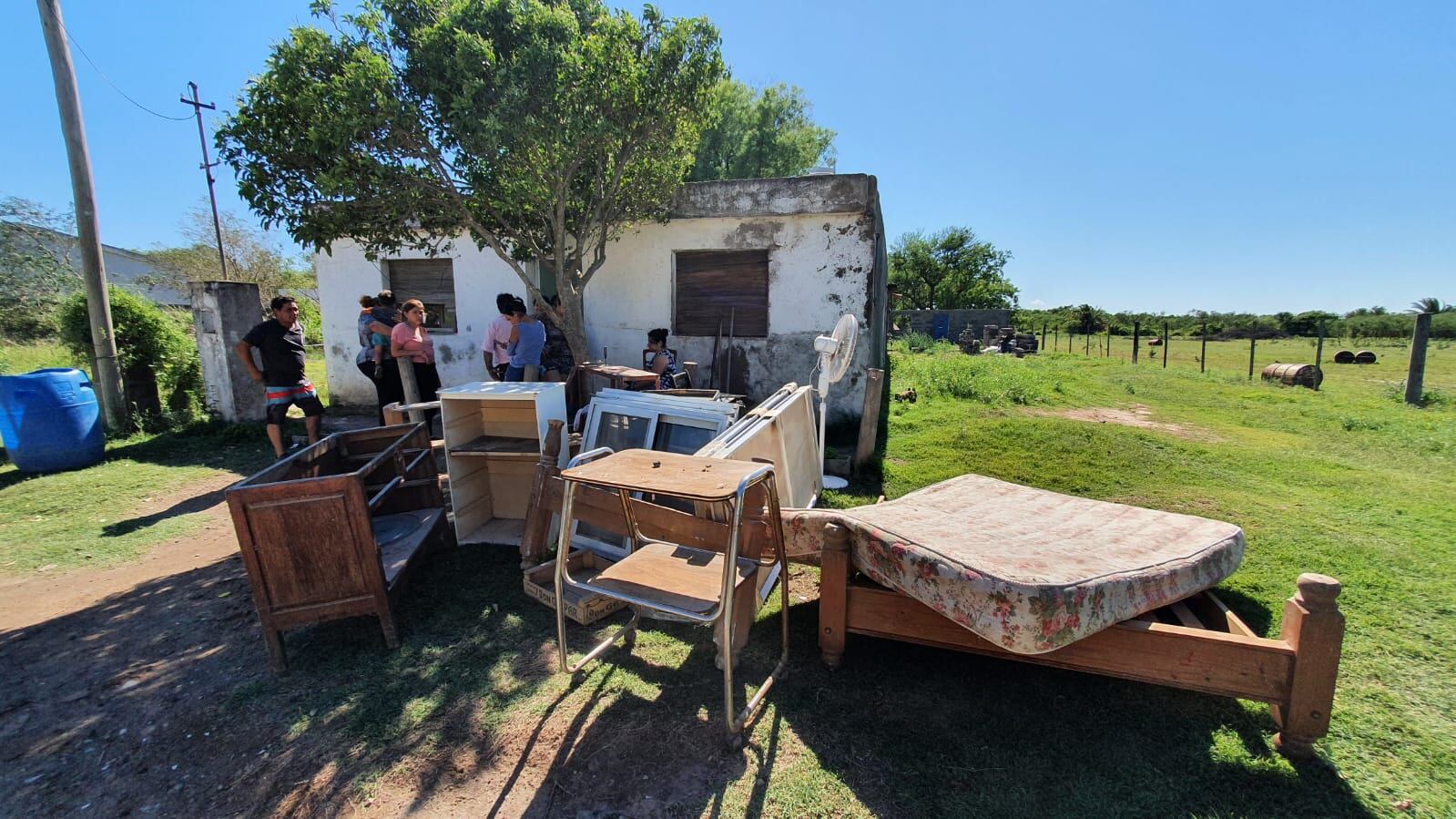 Derrumbe de casa en Balnearia