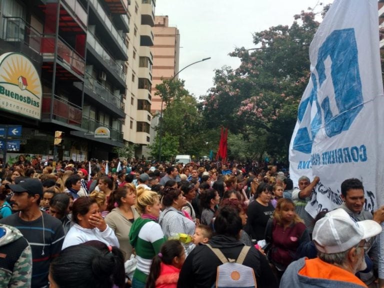 También hubo protestas en el centro de Córdoba.