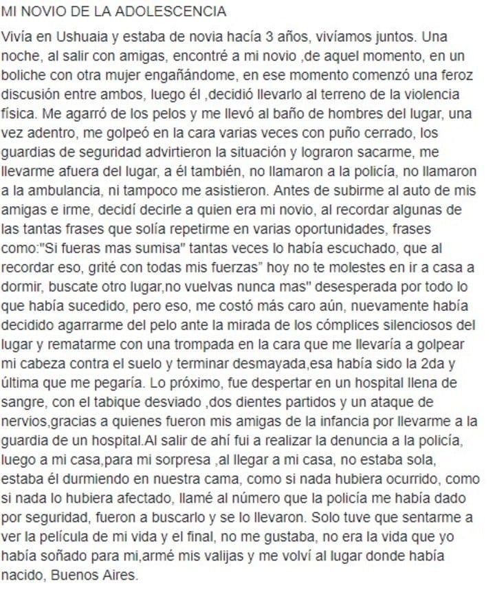 Los distintos casos de abuso que vivió Vanesa Carbone.