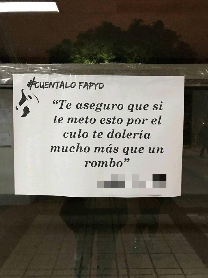 Denuncias de acoso sexual en la Facultad de Arquitectura de Rosario. (Facebook)