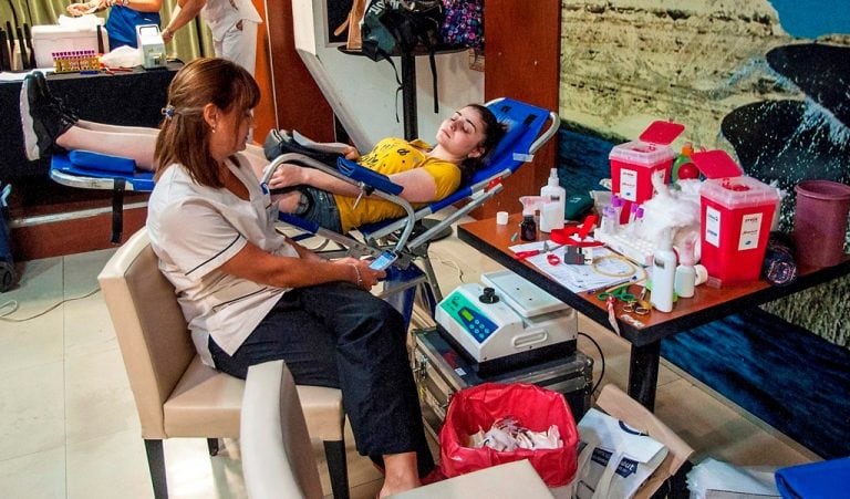 Donación de sangre.