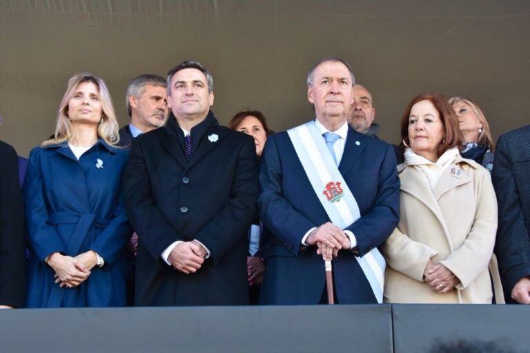 Mestre y Schiaretti en el festejo del 9 de julio en Córdoba.