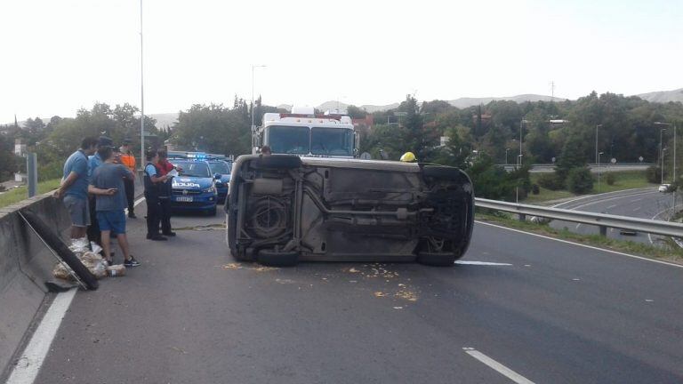 Accidente de tránsito en el ingreso de Carlos Paz