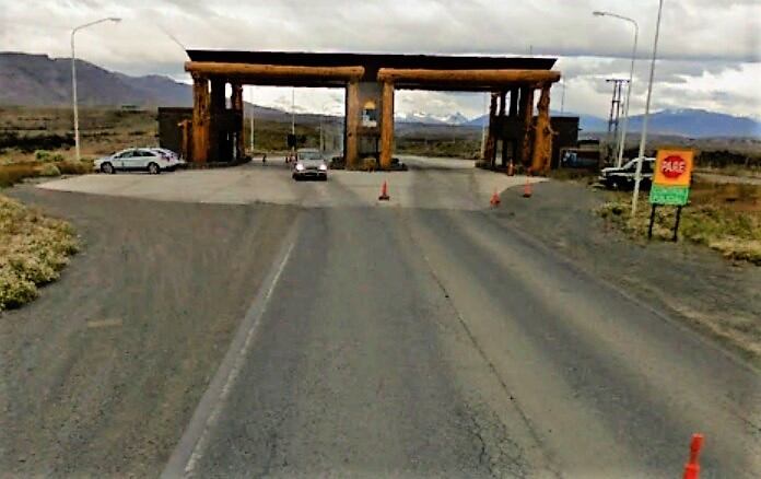 Ingreso a El Calafate.