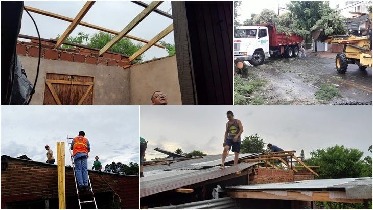 Voladura de techos en Posadas durante tornado el 29 de enero de 2020. (Misiones Online)