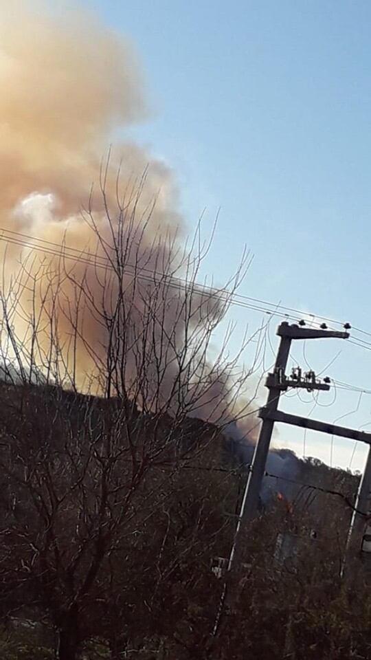 Incendio en el basural de Unquillo.