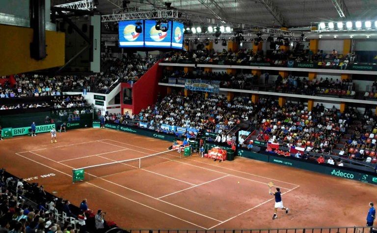 El estadio Aldo Cantoni de San Juan, sede de la serie entre Argentina y Chile