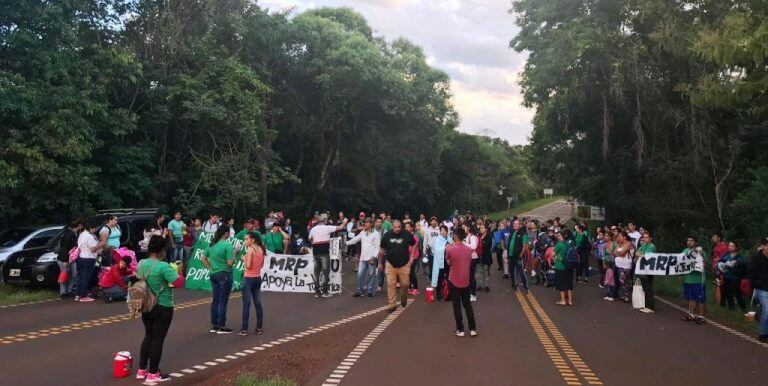 Corte en el acceso a Iguazú