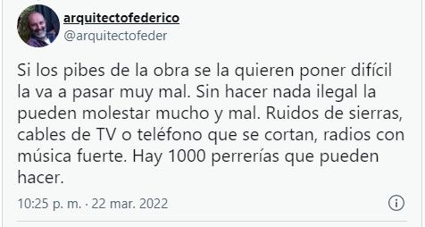 El comentario de un usuario ante el video en cuestión.