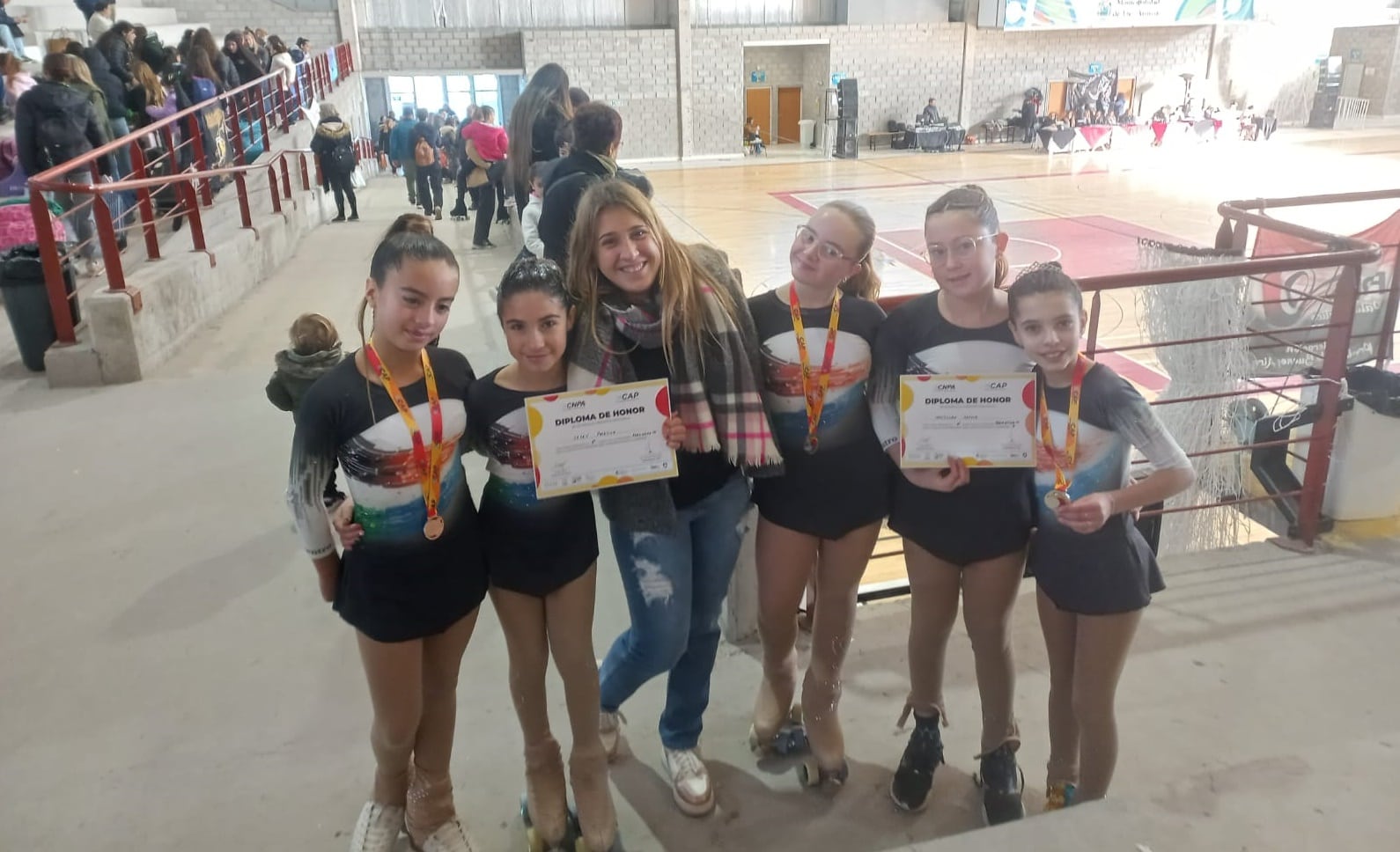 patinadoras del Club Colegiales en el Torneo Regional de Copas de Patín Artístico