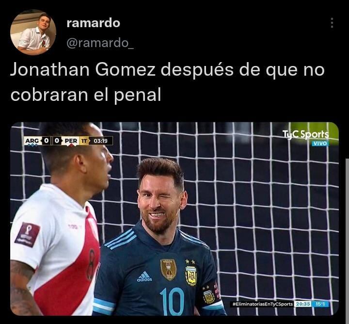 Las reacciones sobre el penal no cobrado