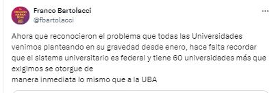 Las universidades nucleadas en el CIN rechazaron la exclusión del aumento presupuestario.