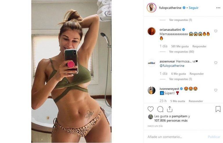 Oriana Sabatini le comentó sorprendida una publicación a su mamá (Foto: Instagram/ @orianasabatini)