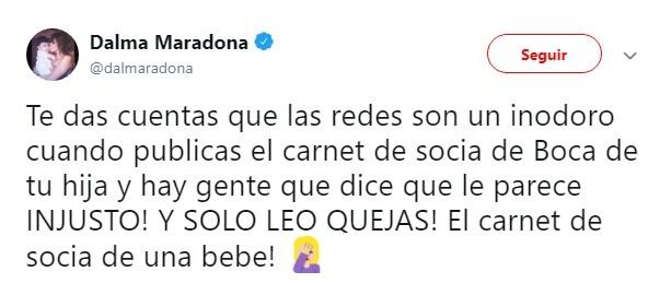 (Twitter: @dalmaradona)