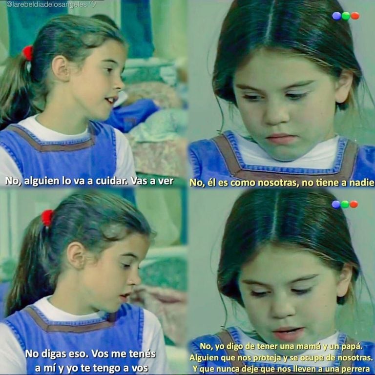 Un diálogo de Maru y Vero en la primera temporada de Chiquititas