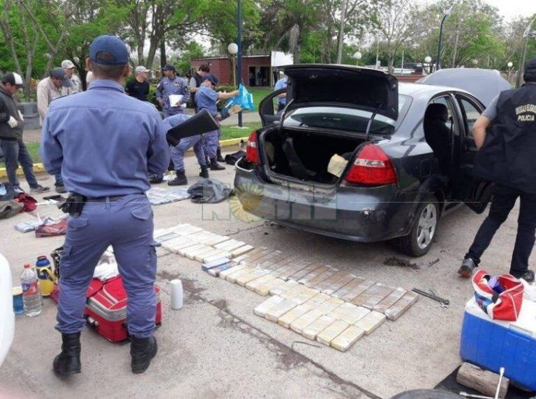 Atraparon a un gendarme en Chaco con más de 100 kilos de marihuana. (Foto: Diario Norte)