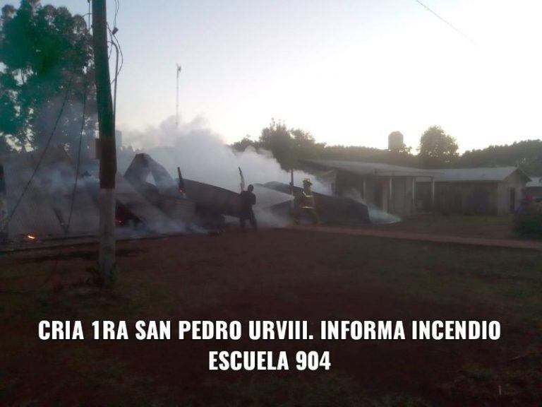 Se incendió una escuela en San Pedro.