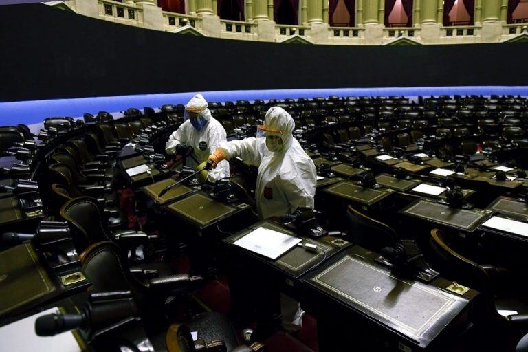 Desinfección Congreso (Prensa: Senado)