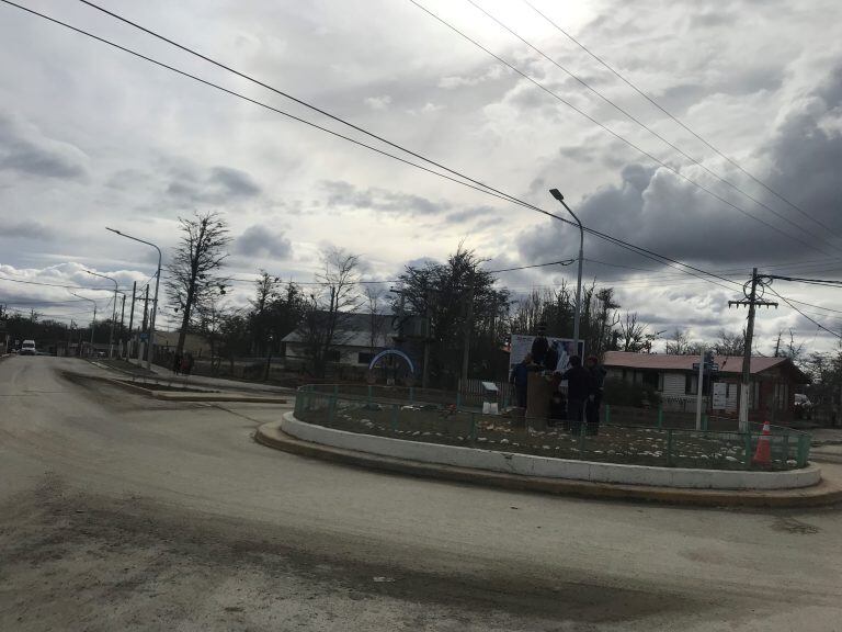 El personal de Parque y Jardín de la Municipalidad Tolhuin, Tierra del Fuego