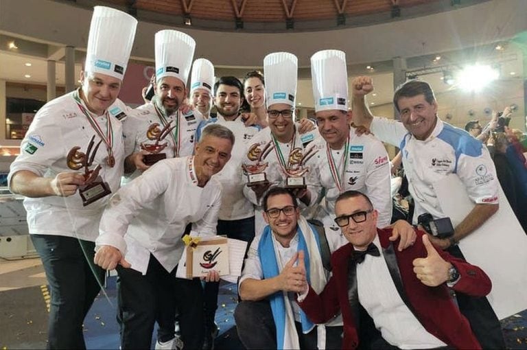 El equipo argentino en la Copa del Mundo de Helado Artesanal.