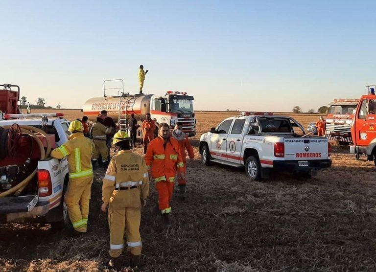 Se produjo un incendio en zona rural de Colonia San Bartolome