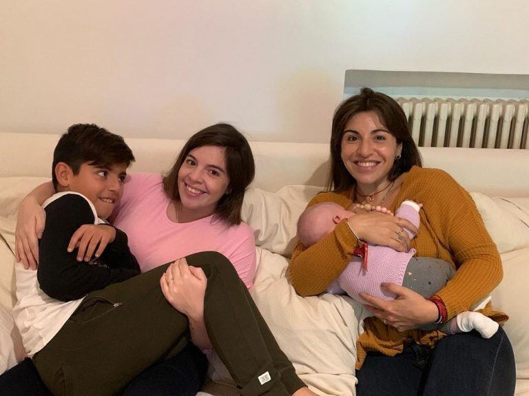 Benjamín Agüero, Dalma Maradona, Gianinna Maradona y Roma Caldarelli (Instagram/ dalmaradona)