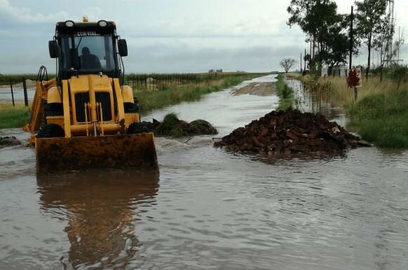 Inundaciones en Pueblo Italiano este viernes.