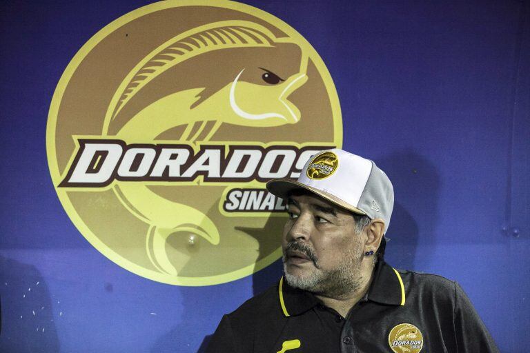 El último paso de Maradona como DT fue en Dorados de Sinaloa (web).