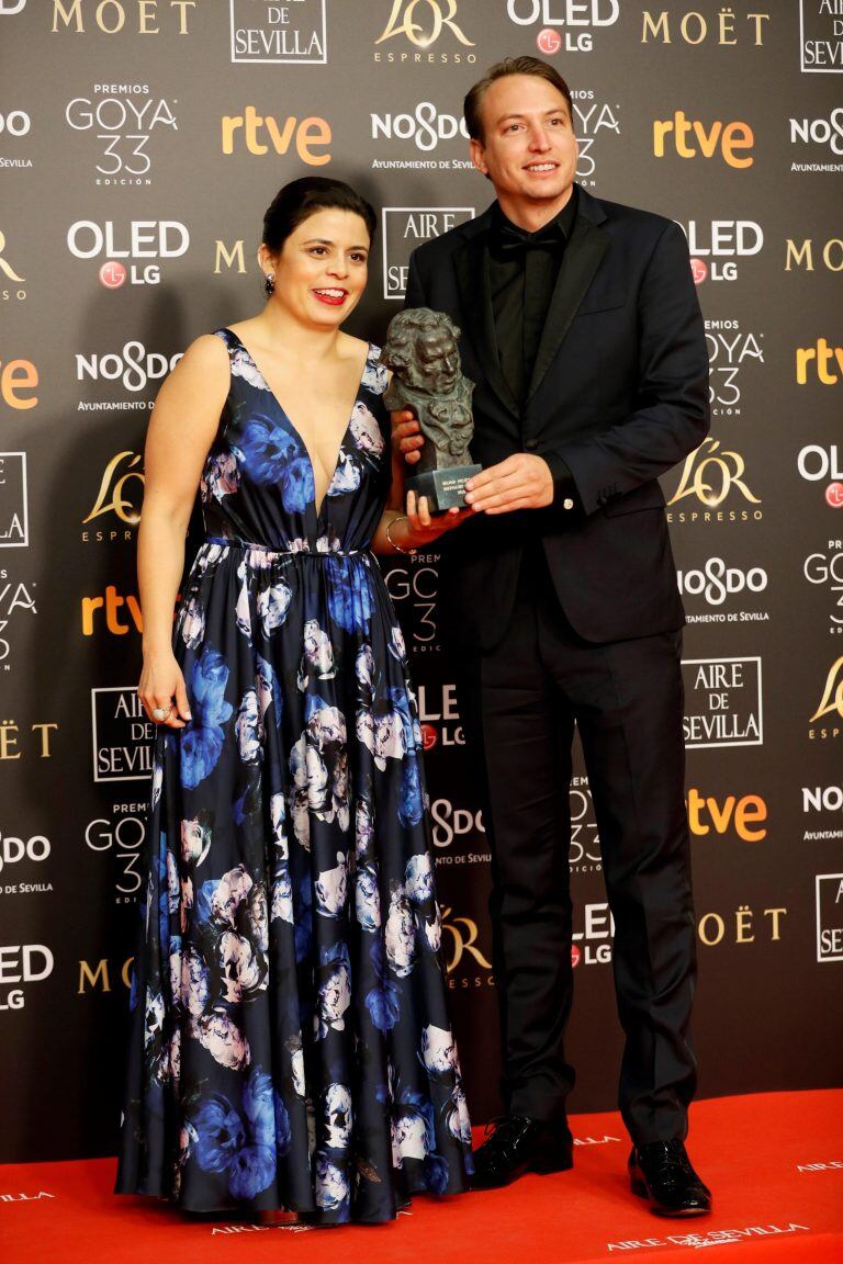 GRAF1039. SEVILLA, 02/02/2019.- La película mexicana "Roma", de Alfonso Cuarón, recibe el Goya a la Mejor Película Iberoamericana, durante la gala de entrega de los Premios Goya 2019, que se celebra esta noche en el Palacio de Exposiciones y Congresos de Sevilla. EFE/José Manuel Vidal