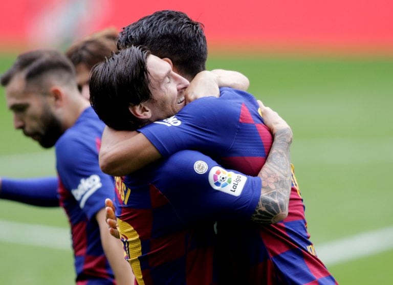 Luis Suárez y Lionel Messi (Foto: REUTERS/Miguel Vidal)