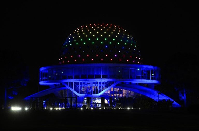 El planetario en la zona de los bosques de Palermo. (Juan Mambromatta / AFP)