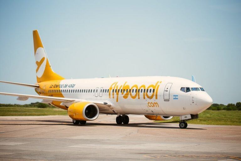 Avión de la aerolínea Flybondi. (foto: Trabajadores de Flybondi)