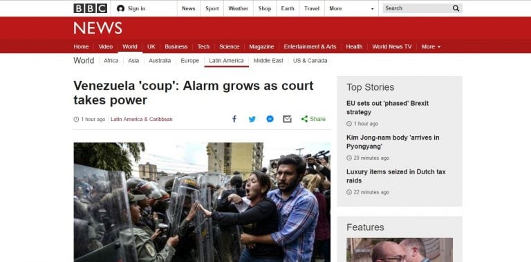 BBC sobre Venezuela