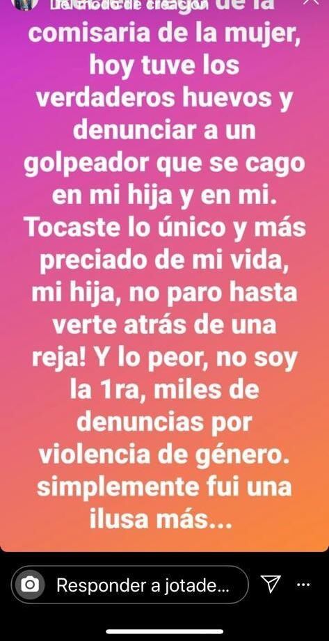 La víctima contó lo sucedido en las historias de su Instagram.