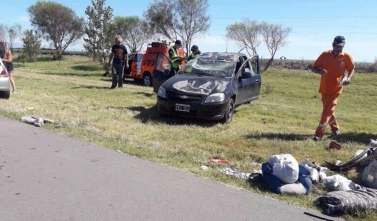 Madre e hija resultaron ilesas tras el accidente.