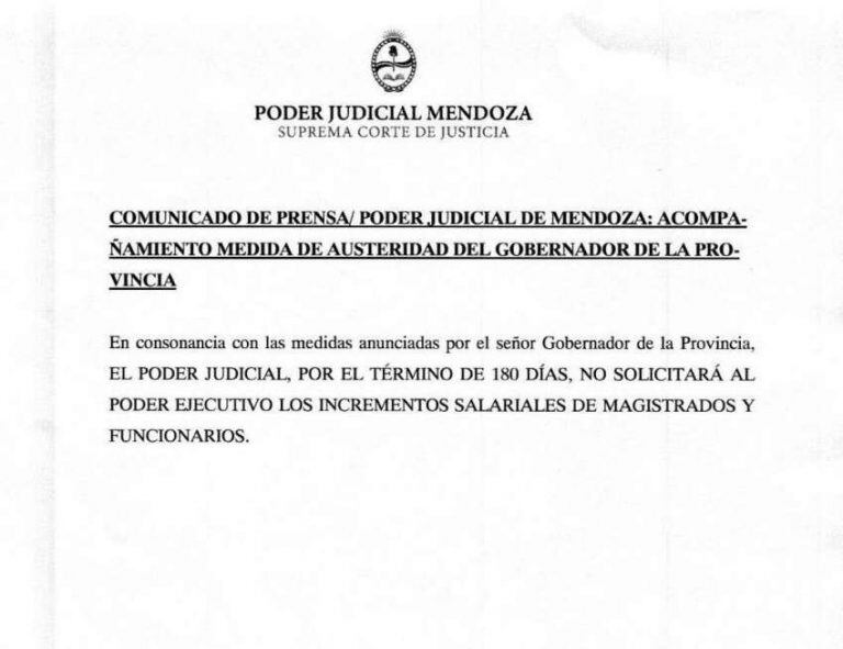 Comunicado Suprema Corte de Justicia.