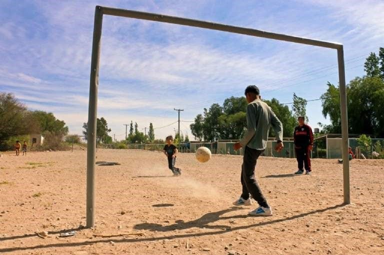 El humilde potrero está ubicado en la localidad de Pocito.