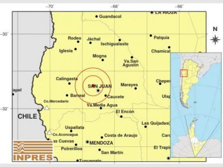 El sismo tuvo epicentro en San Juan.