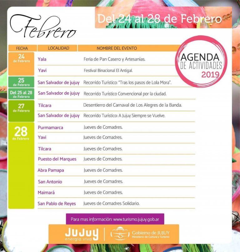 Agenda Febrero 2019