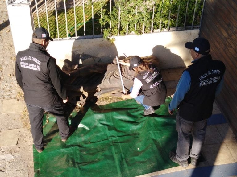 La estatua recuperada por la Policía de Córdoba y que estuvo durante años en la Plaza Colón y había desaparecido. (Foto gentileza Policía de Córdoba)