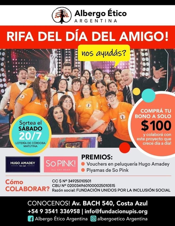 Rifa solidaria en el Albergo Ético