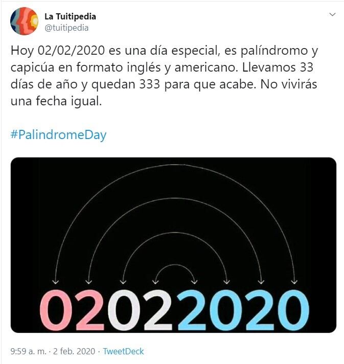 Un usuario recuerda que "no vivirás una fecha igual".