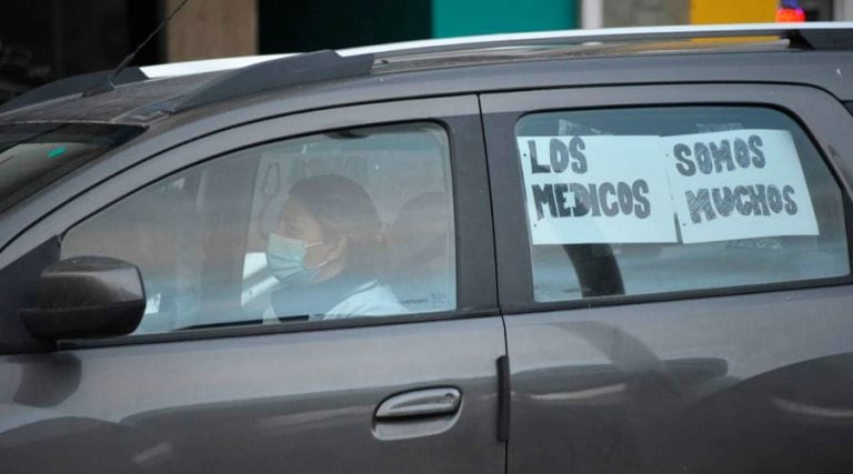 Protesta de los trabajadores de la Salud (Vía Santa Rosa)