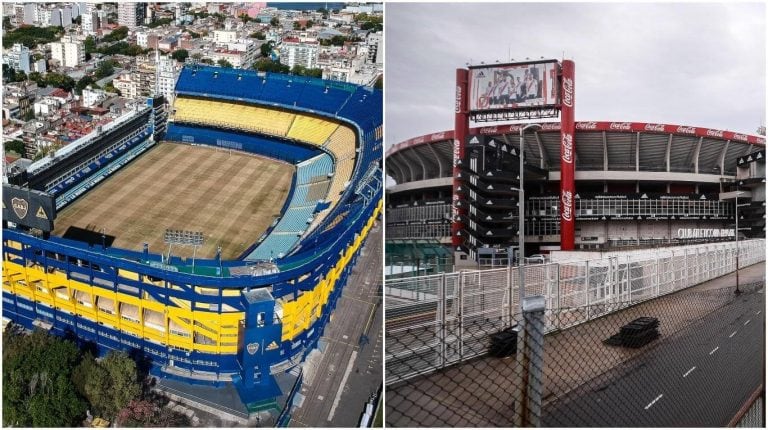 La Bombonera y El Monumental. (EFE)