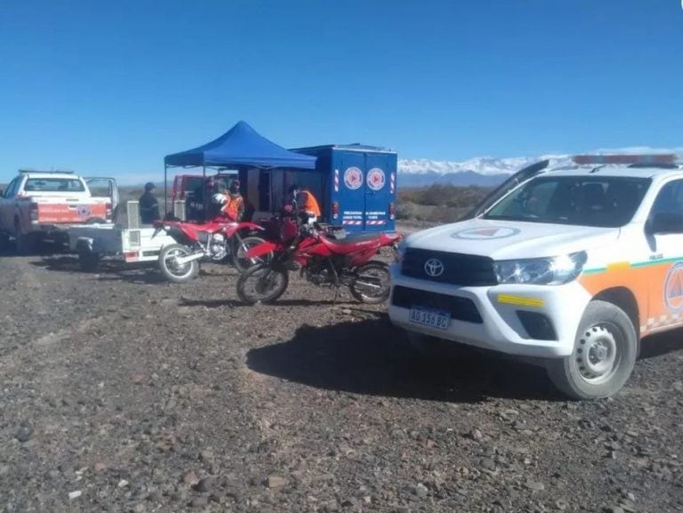 De la búsqueda participaron policías de la provincia y la Dirección de Protección Civil.